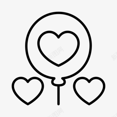 气球装饰品爱情图标图标