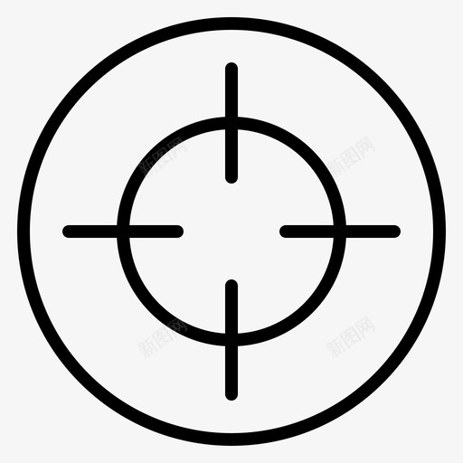 十字准星聚焦射击图标svg_新图网 https://ixintu.com 准星 十字 安全 射击 目标 聚焦