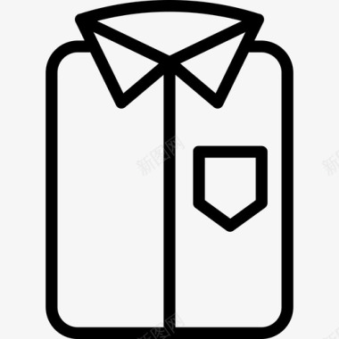 衬衫衣服和时尚4线性图标图标
