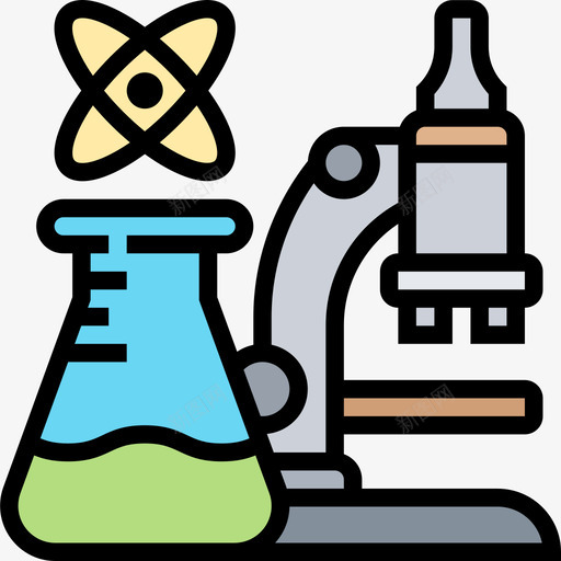 化学教育235线性颜色图标svg_新图网 https://ixintu.com 化学 教育 线性 颜色