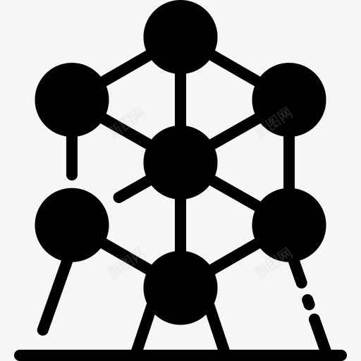 原子目的地地标图标svg_新图网 https://ixintu.com 世界 原子 地标 度假 目的地