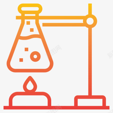 烧瓶化学40梯度图标图标