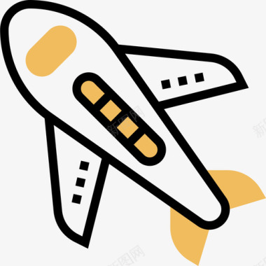 飞机运输工具2黄影图标图标