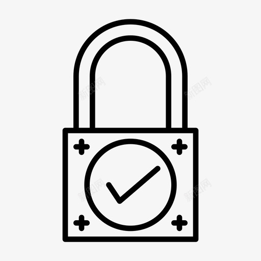 挂锁安全锁定保护图标svg_新图网 https://ixintu.com 保护 安全 应用程序 挂锁 用户界面 锁定