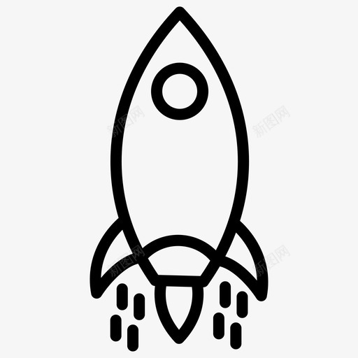 火箭宇宙飞船旅游图标svg_新图网 https://ixintu.com 加粗 宇宙飞船 工商管理 旅游 火箭 粗线