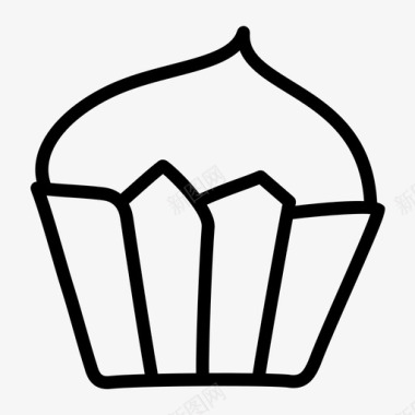 纸杯蛋糕甜点派对拉稀图标图标