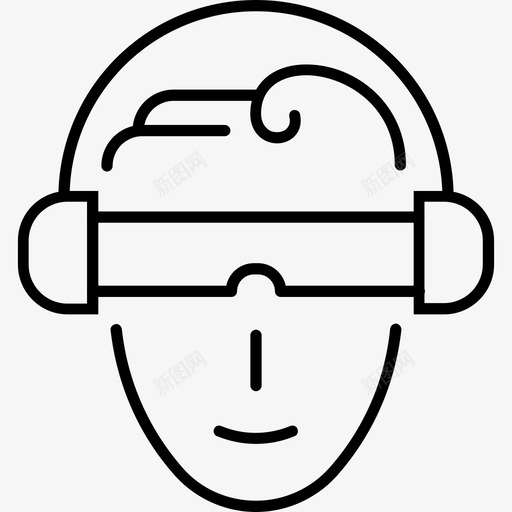 虚拟现实头盔玩家图标svg_新图网 https://ixintu.com 头盔 玩家 现实 虚拟 虚拟现实