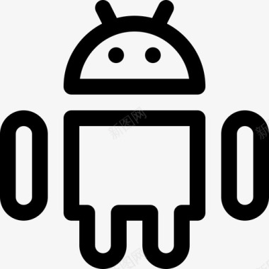 Android社交媒体109线性图标图标
