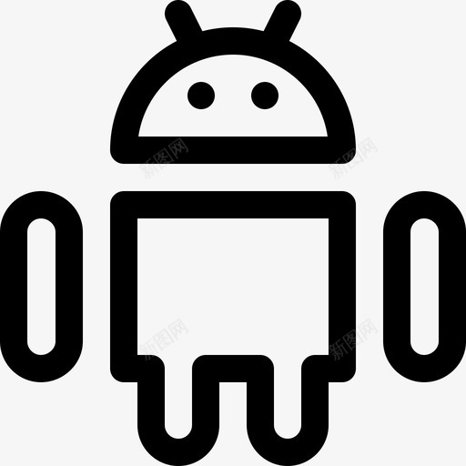 Android社交媒体109线性图标svg_新图网 https://ixintu.com Android 媒体 社交 线性