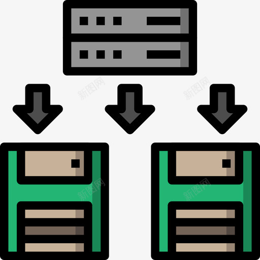 备份大数据32线性彩色图标svg_新图网 https://ixintu.com 备份 大数 彩色 数据 线性