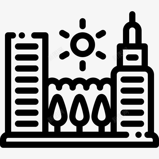 城市智慧城市16线性图标svg_新图网 https://ixintu.com 城市 智慧城市16 线性