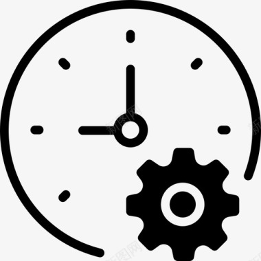 时间设置带档时钟首选项图标图标