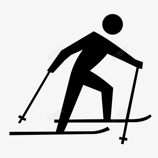 越野滑雪政府娱乐和文化兴趣图标svg_新图网 https://ixintu.com 兴趣 娱乐 政府 文化 滑雪 越野