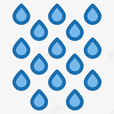 下雨天气212蓝色图标图标