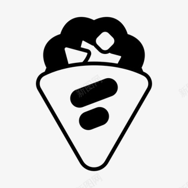 奎萨迪拉快餐快餐的偶像图标图标