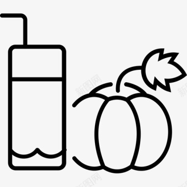 果汁南瓜饮料蔬菜图标图标