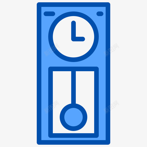 时钟家用设备16蓝色图标svg_新图网 https://ixintu.com 家用设备16 时钟 蓝色