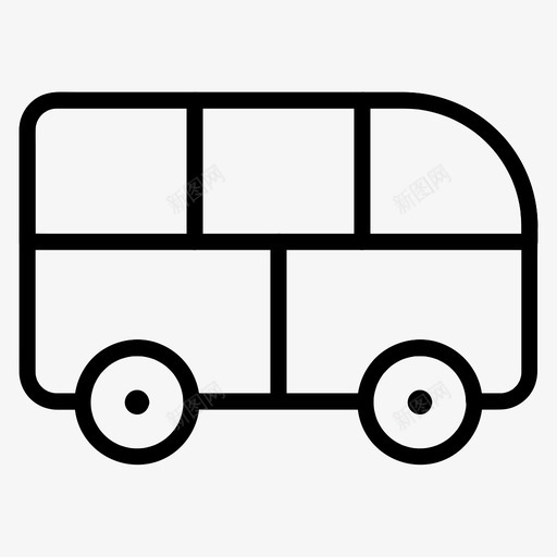 巴士小型巴士交通工具图标svg_新图网 https://ixintu.com 交通工具 小型 巴士 旅游 车辆