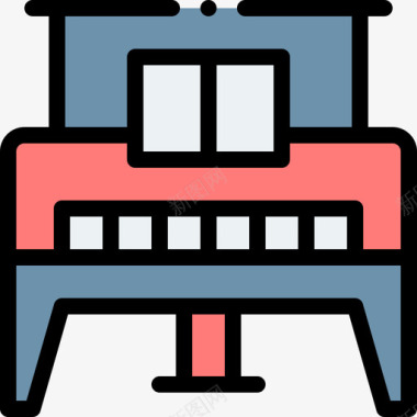 钢琴教育263线性颜色图标图标
