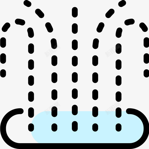 喷泉城市公园7颜色省略图标svg_新图网 https://ixintu.com 公园 喷泉 城市 省略 颜色