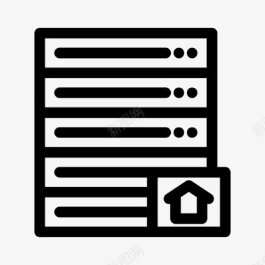 家房子服务器图标图标