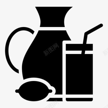 果汁饮料47字形图标图标