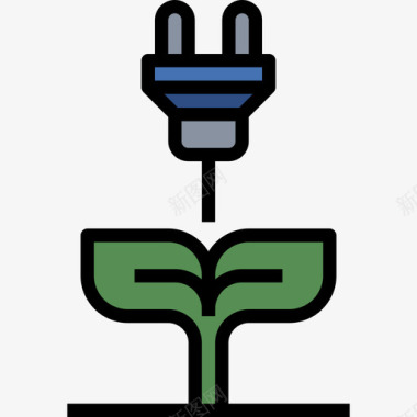 充电电源和能量12线性颜色图标图标