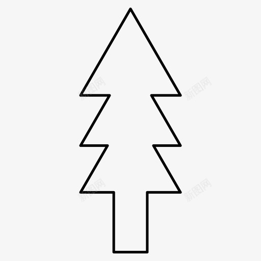 冬季圣诞树1件装图标svg_新图网 https://ixintu.com 1件 冬季 图标 圣诞树