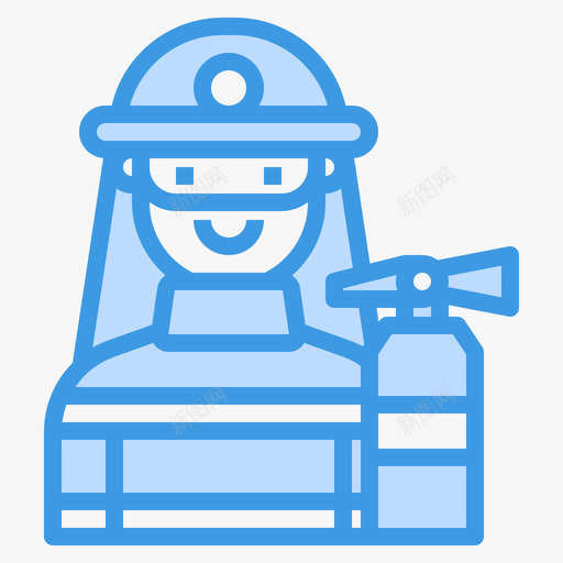 消防员生活方式化身2蓝色图标svg_新图网 https://ixintu.com 消防员 生活方式化身2 蓝色