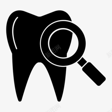 牙齿检查诊所健康图标图标