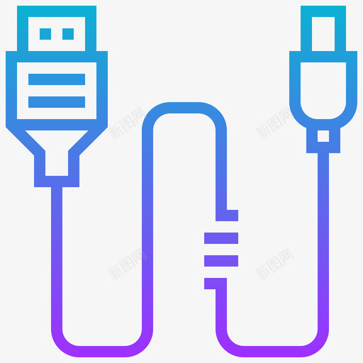 端口连接器类型3渐变图标svg_新图网 https://ixintu.com 渐变 端口 类型 连接器