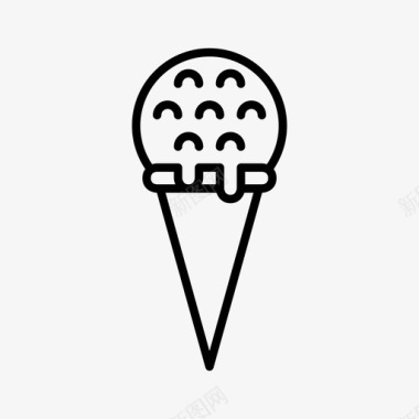 冰淇淋筒烹饪食物图标图标