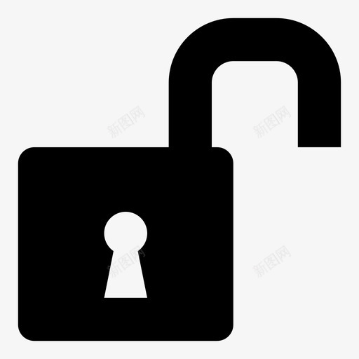 挂锁用户界面解锁图标svg_新图网 https://ixintu.com 挂锁 用户界面 解锁