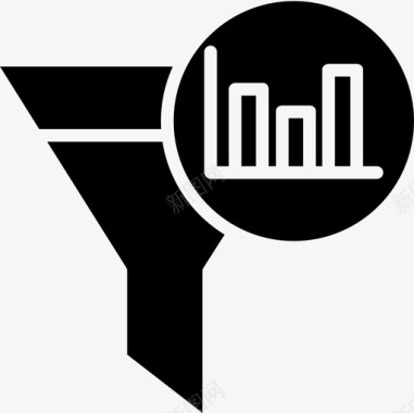 漏斗数据科学3固体图标图标