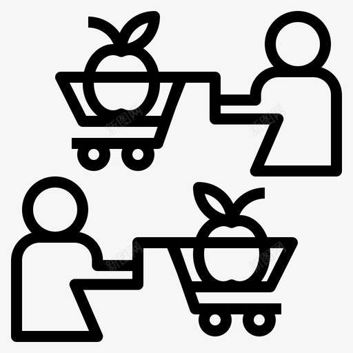 消费者购买者顾客图标svg_新图网 https://ixintu.com 消费者 购买者 购物者 购物袋 顾客