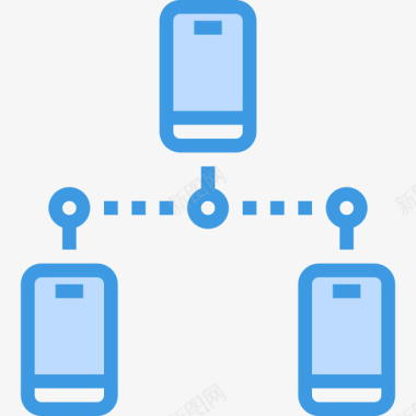 手机电脑网络5蓝色图标图标