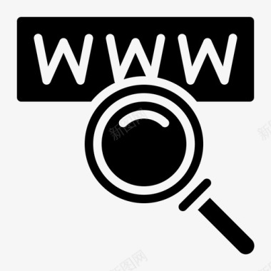 Www互联网和浏览器填充图标图标