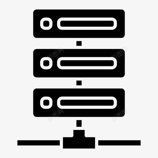 服务器数据库网络图标svg_新图网 https://ixintu.com ui更多 web托管 存储 数据库 服务器 网络