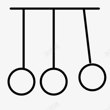 摆锤动量科学图标图标