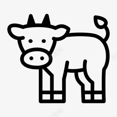 奶牛平原动物牛图标图标