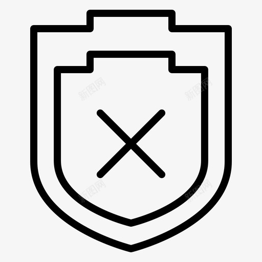 安全防护罩警告图标svg_新图网 https://ixintu.com 安全 安全防护 警告 防护罩