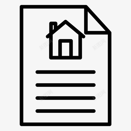 纸家房子图标svg_新图网 https://ixintu.com 常规 建筑 房子 租金