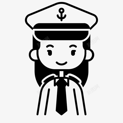 队长化身女孩图标svg_新图网 https://ixintu.com 化身 多样性 女人 女孩 职业 队长 雕文