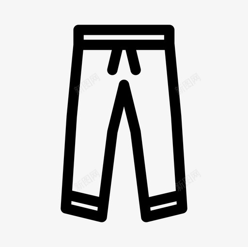 裤子布料直线裤图标svg_新图网 https://ixintu.com 布料 直线 裤子