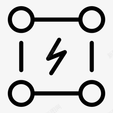 电电荷电子图标图标