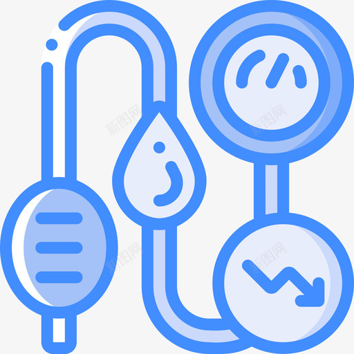 血压戒烟10蓝色图标svg_新图网 https://ixintu.com 戒烟 蓝色 血压