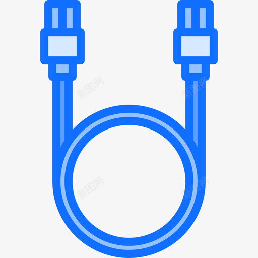 电源线计算机54蓝色图标svg_新图网 https://ixintu.com 电源线 蓝色 计算机