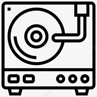 唱片音乐复古图标图标