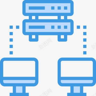 服务器计算机网络5蓝色图标图标