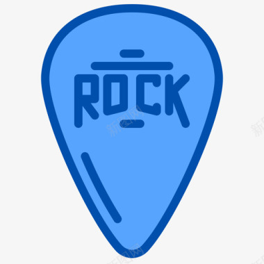 吉他选择摇滚音乐3蓝色图标图标